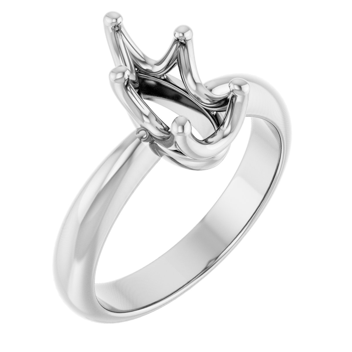 Solitaire Crown-Inspired Engagement Ring