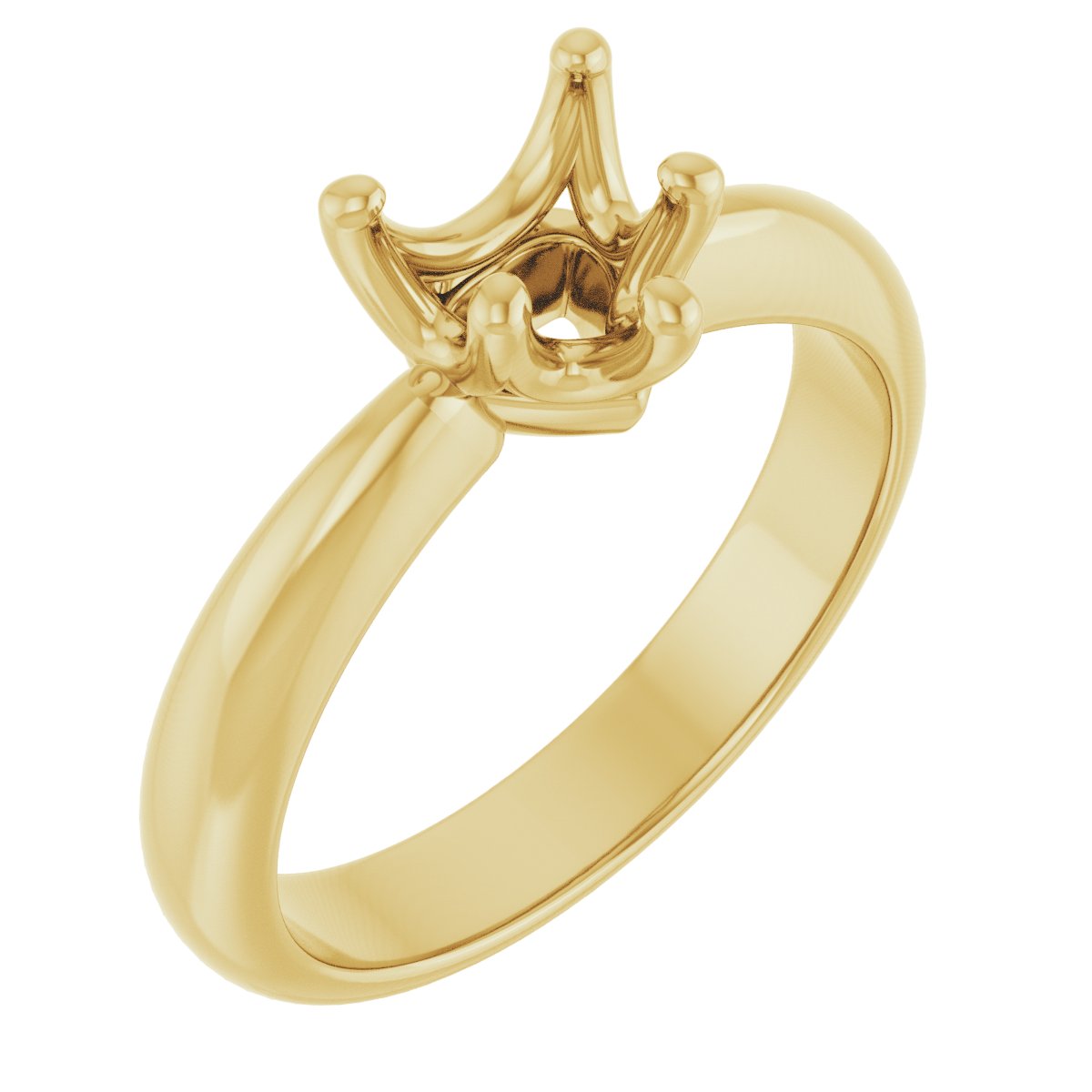 Solitaire Crown-Inspired Engagement Ring