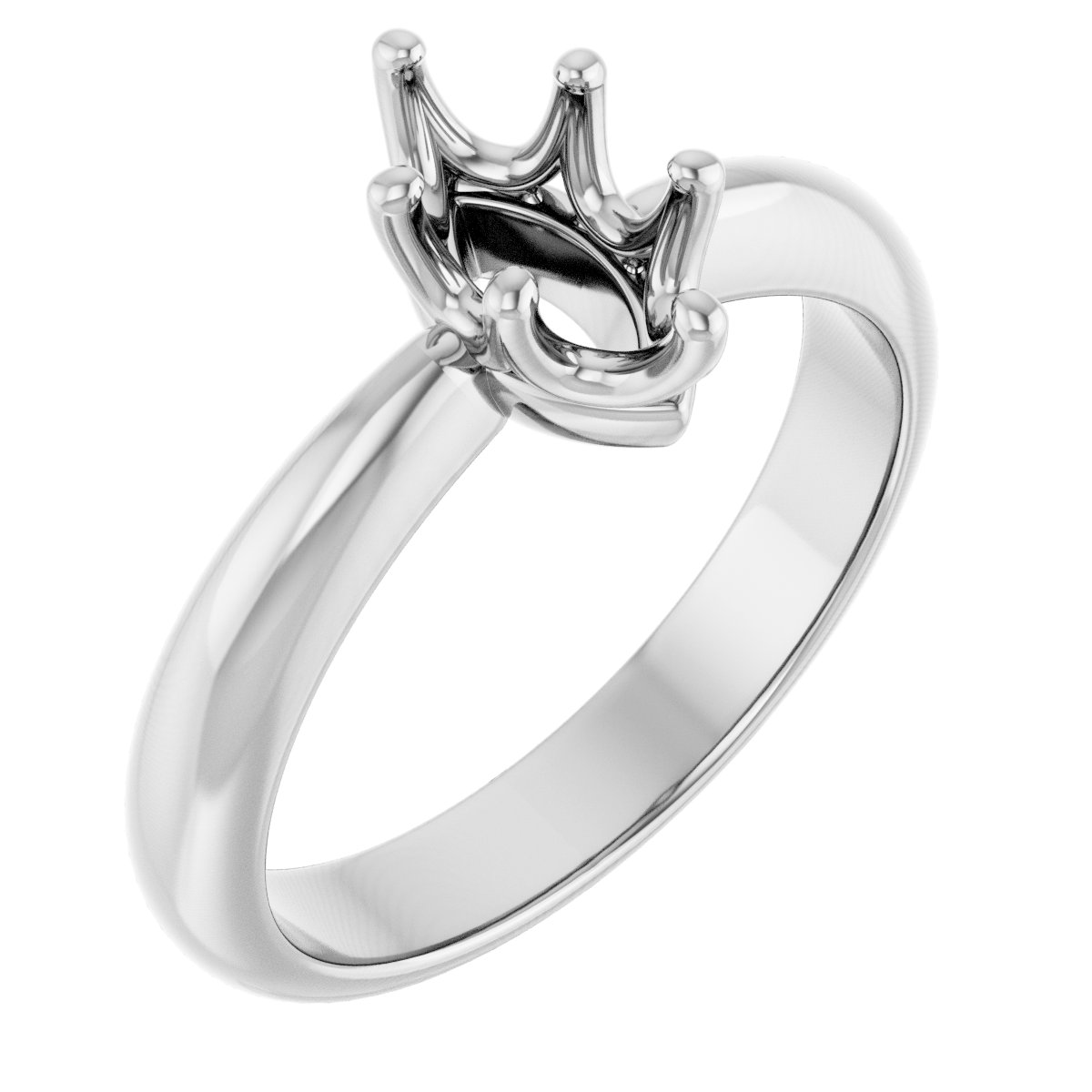 Solitaire Crown-Inspired Engagement Ring