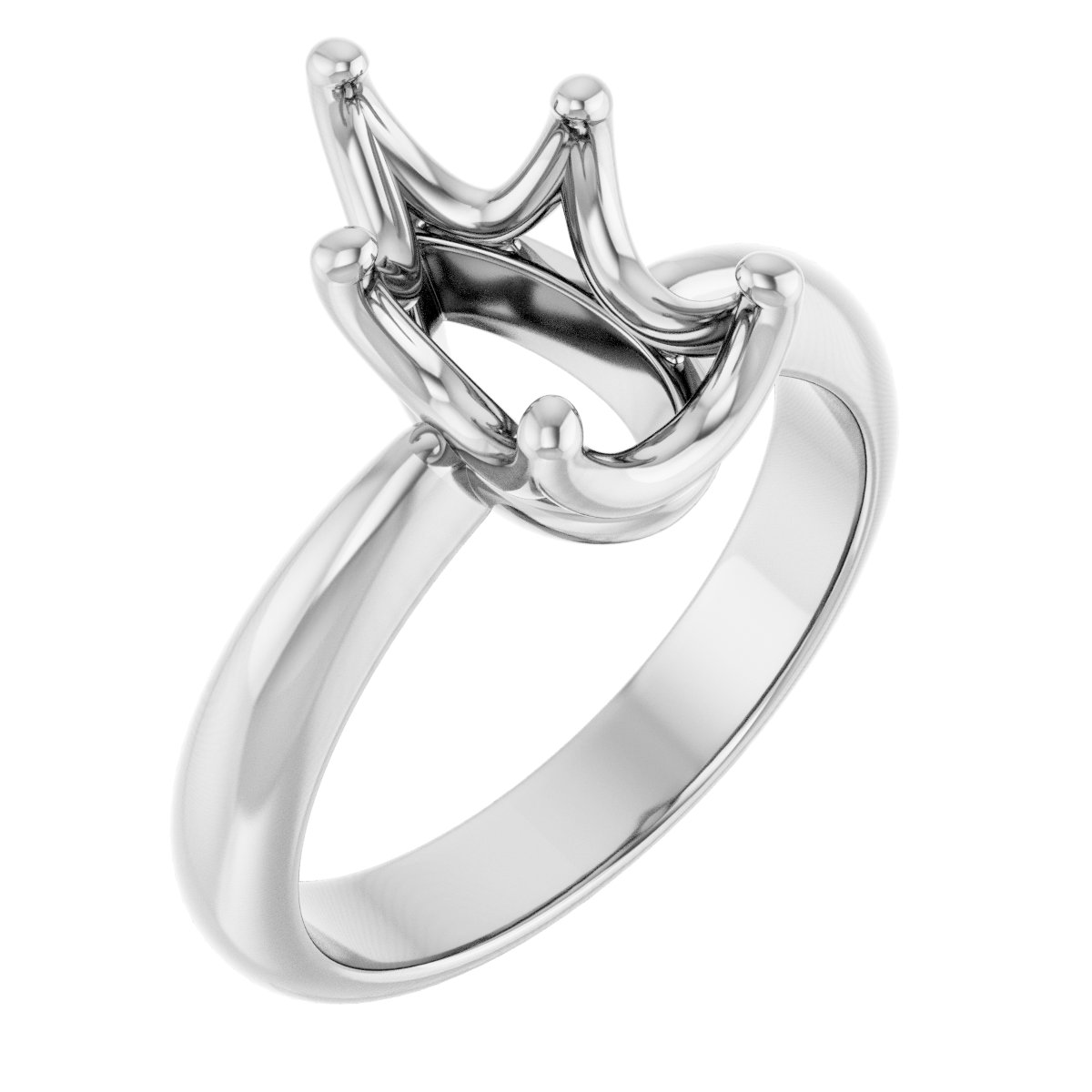 Solitaire Crown-Inspired Engagement Ring