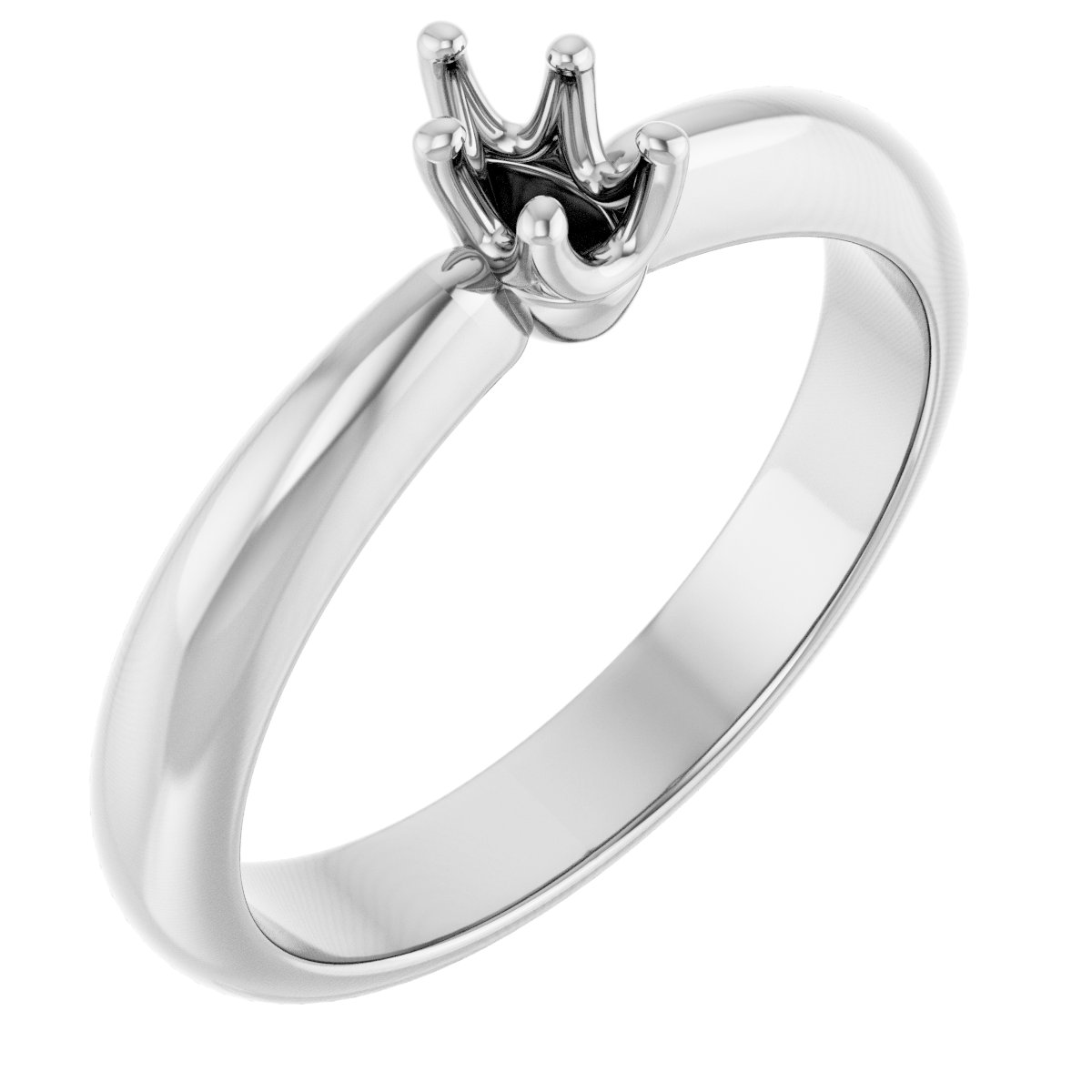 Solitaire Crown-Inspired Engagement Ring