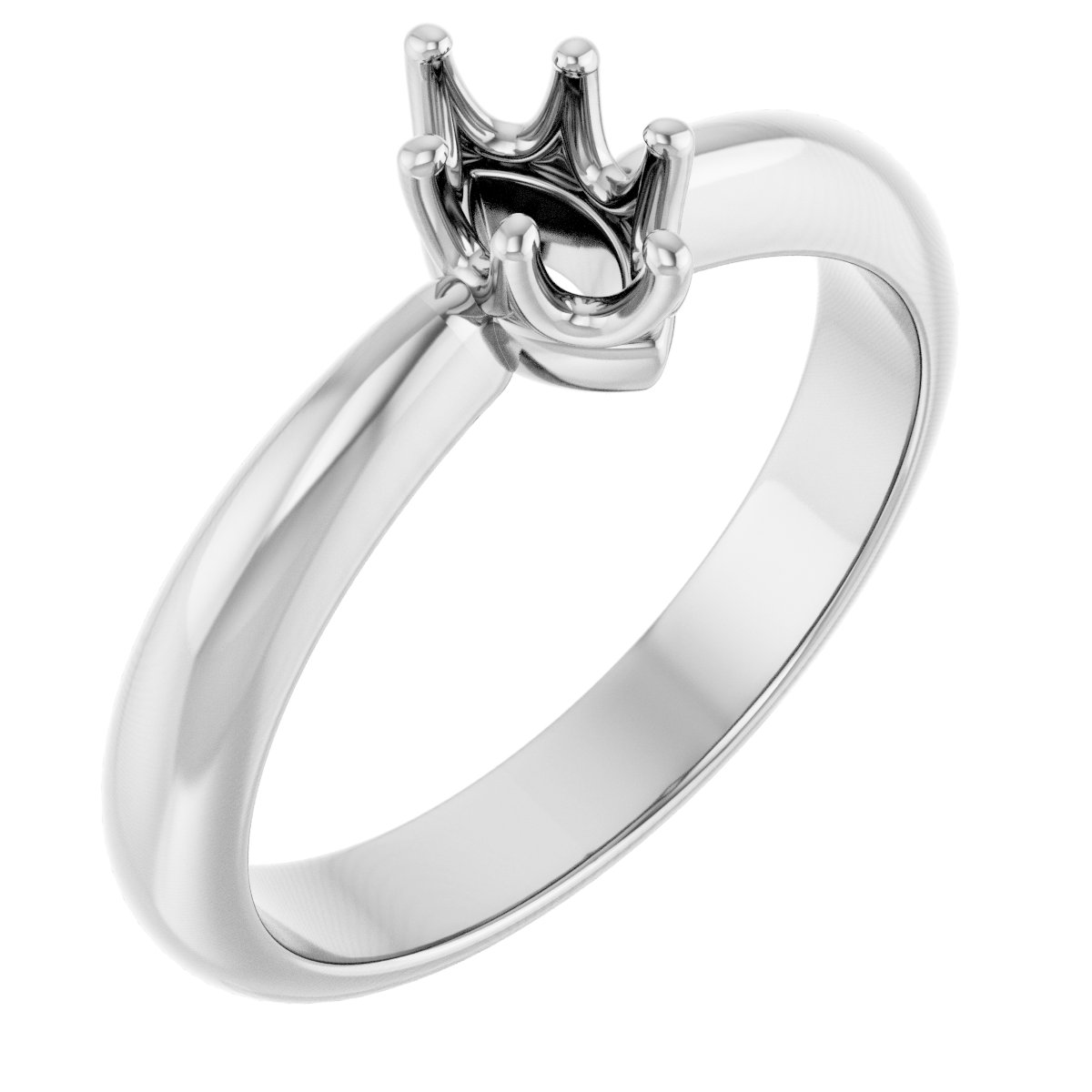 Solitaire Crown-Inspired Engagement Ring