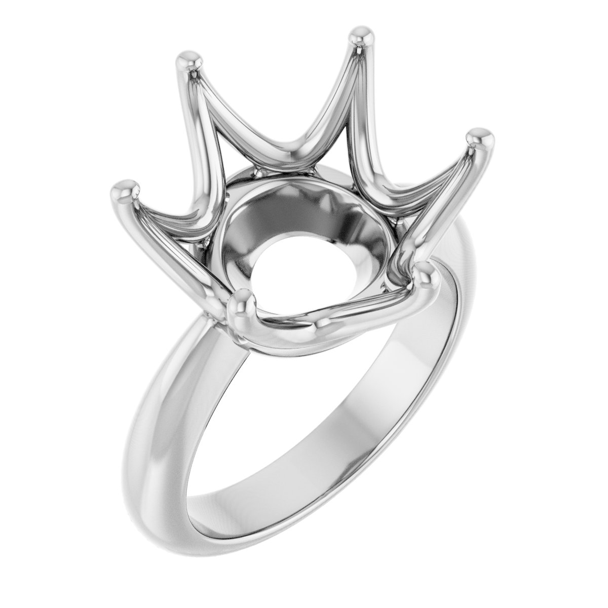 Solitaire Crown-Inspired Engagement Ring