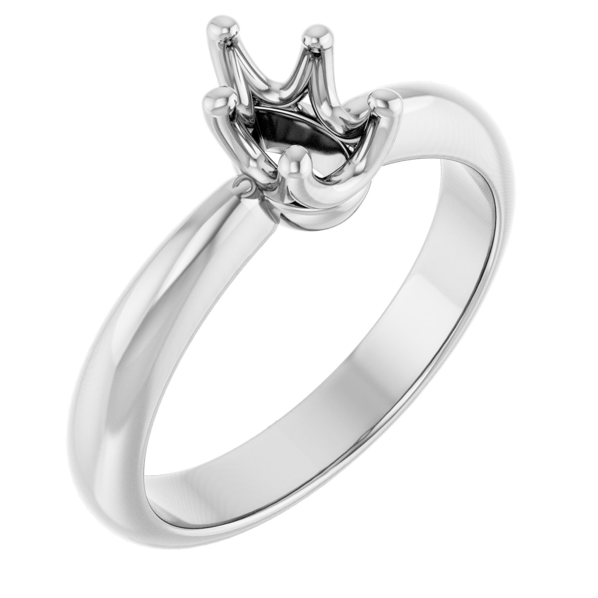Solitaire Crown-Inspired Engagement Ring