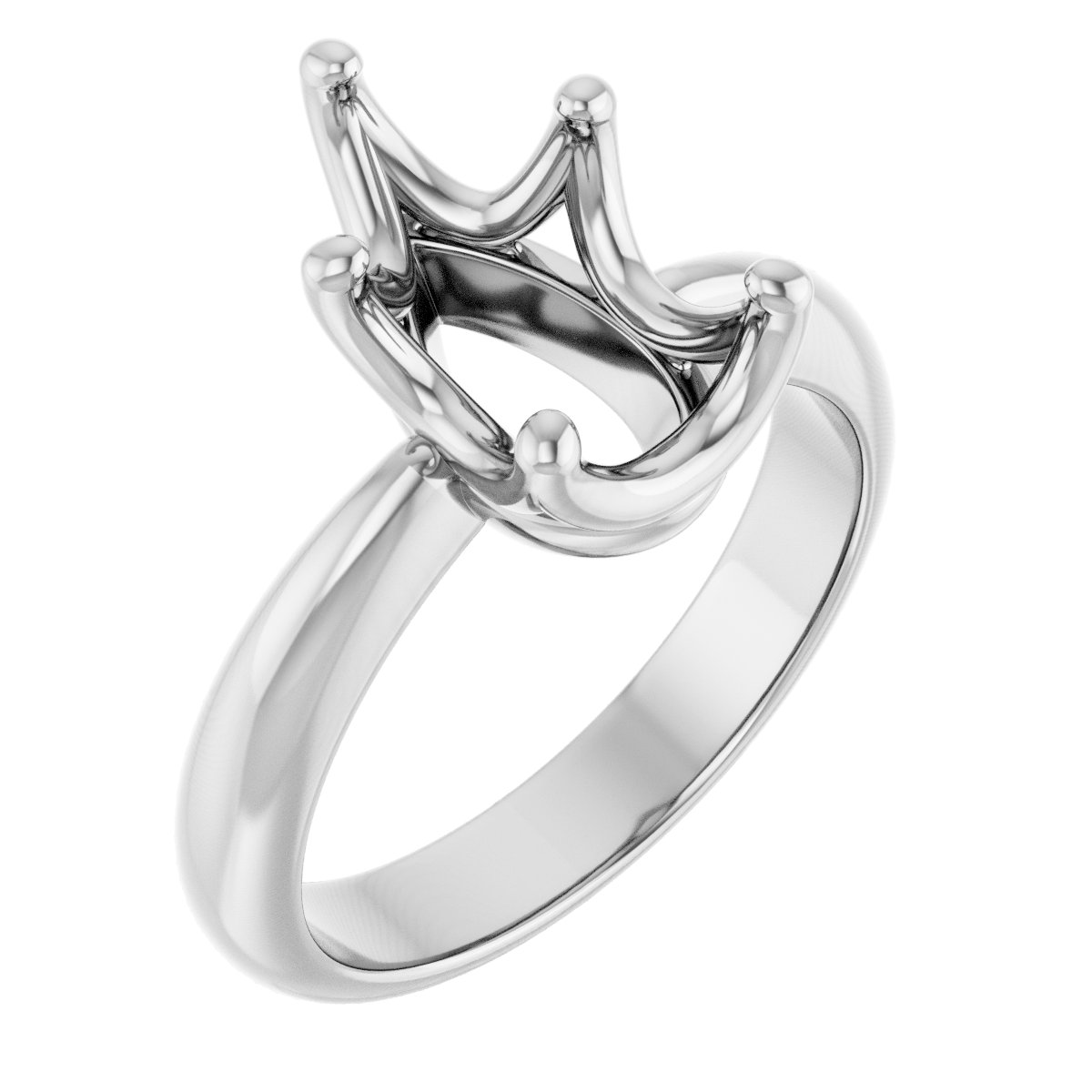 Solitaire Crown-Inspired Engagement Ring