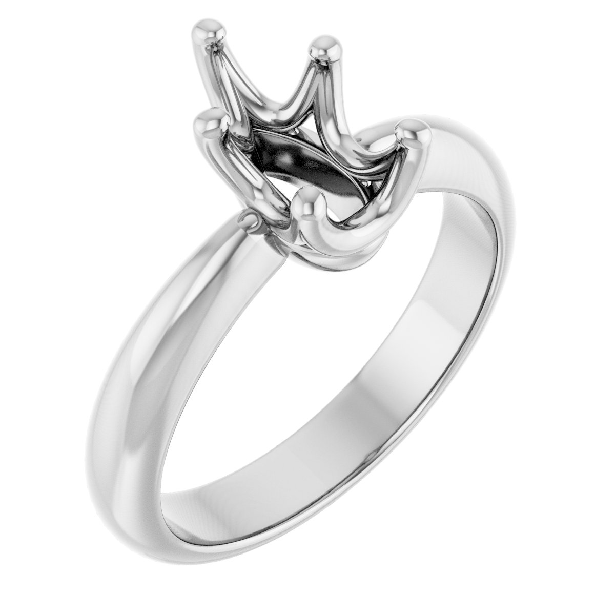 Solitaire Crown-Inspired Engagement Ring