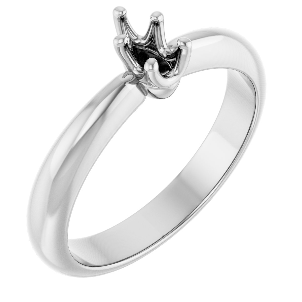 Solitaire Crown-Inspired Engagement Ring