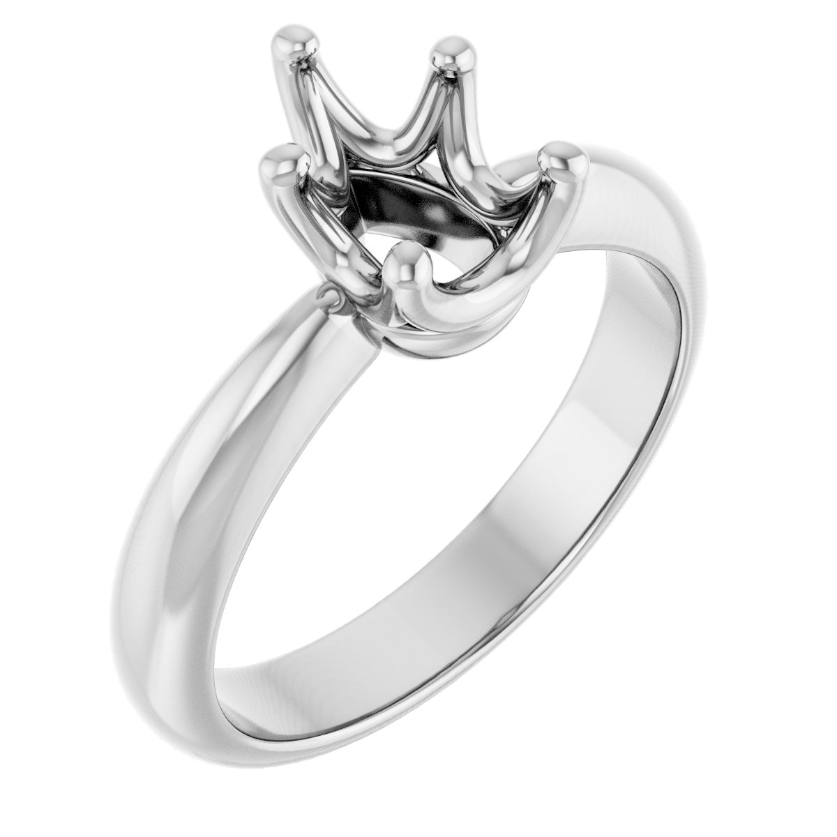 Solitaire Crown-Inspired Engagement Ring
