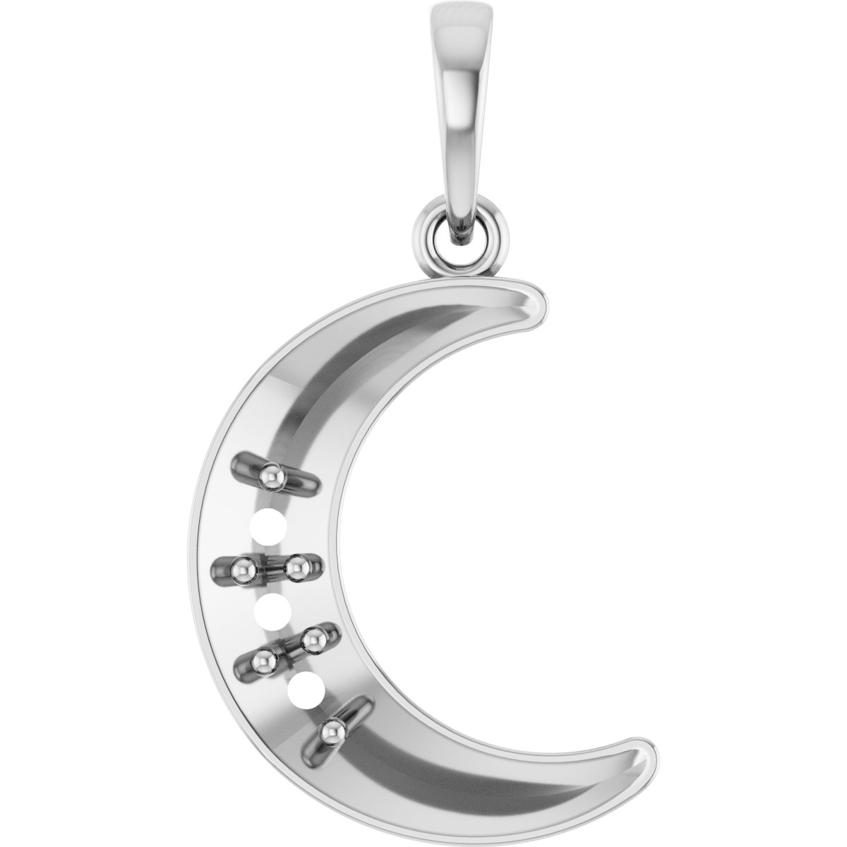 Family Moon Necklace or Pendant