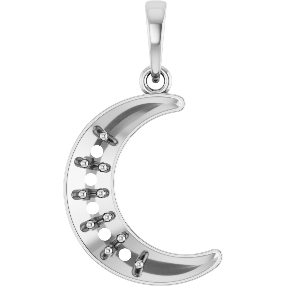 Family Moon Necklace or Pendant