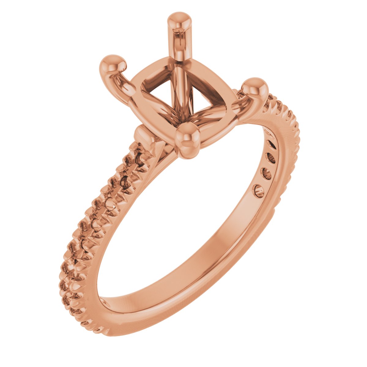French-Set Accented Engagement Ring or Band