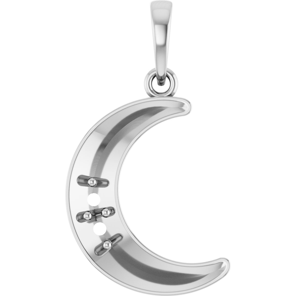 Family Moon Necklace or Pendant
