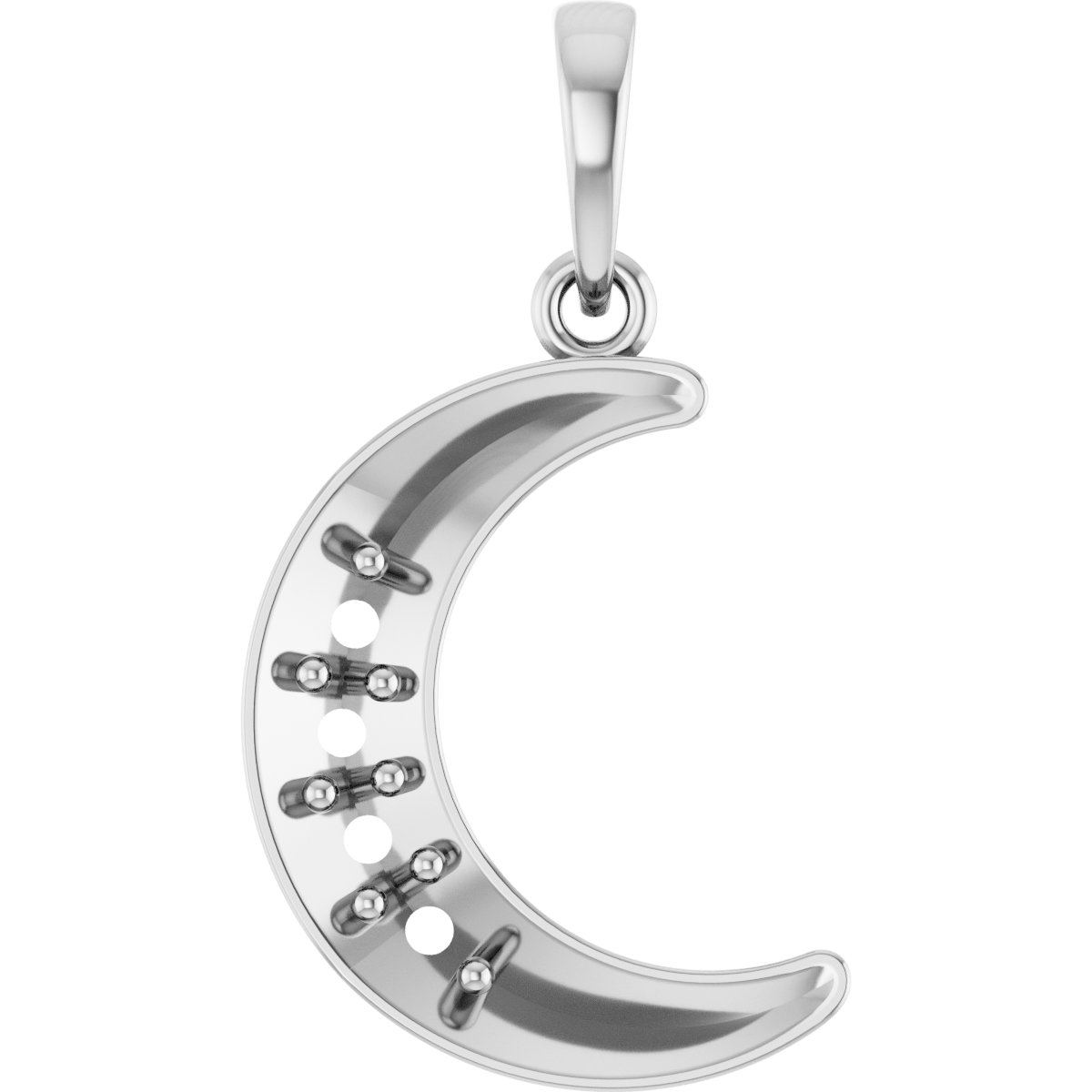 Family Moon Necklace or Pendant