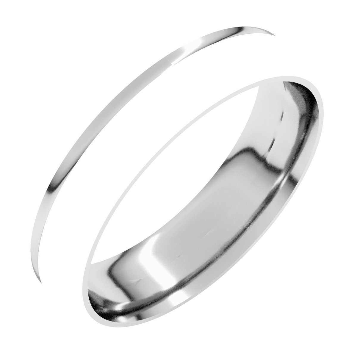 Round Edge Off-Centered Groove Flat Band