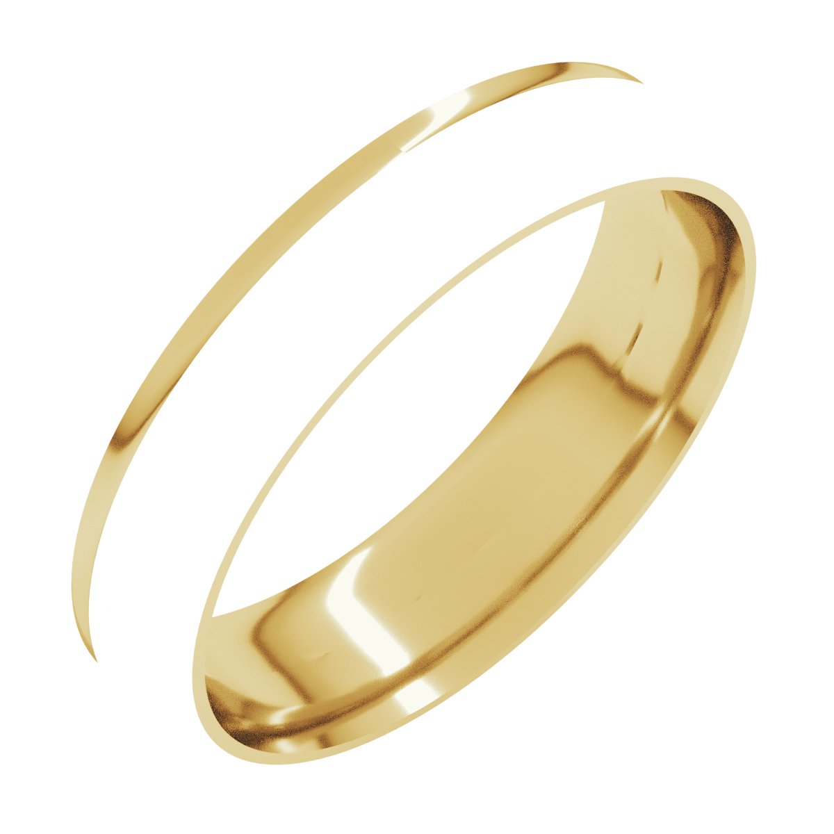 Round Edge Off-Centered Groove Flat Band