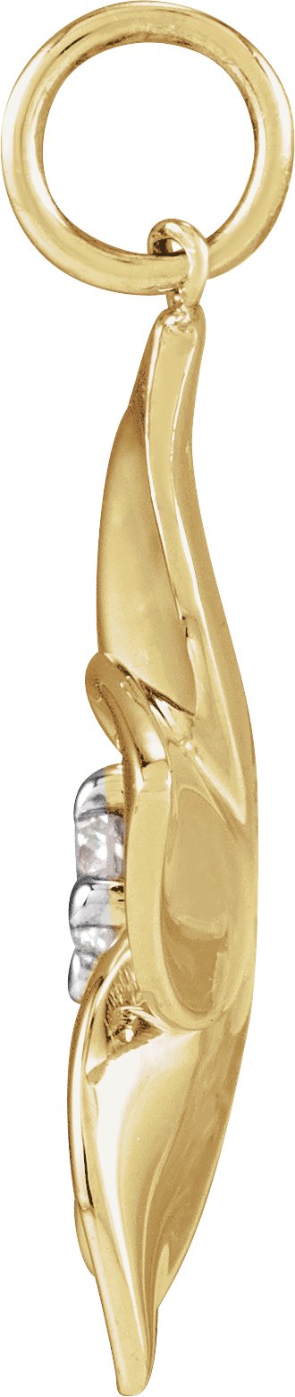 Alternative view of Plumeria Flower Pendant