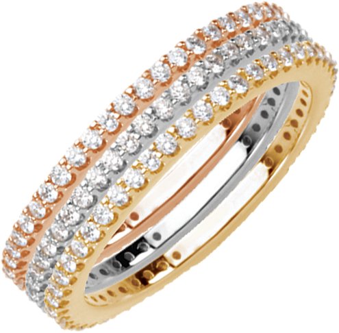 14K Yellow 1/3 CTW Natural Diamond Stackable Ring