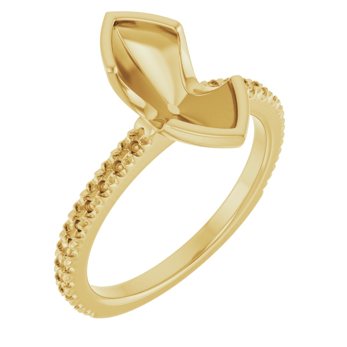 Half-Bezel Engagement Ring