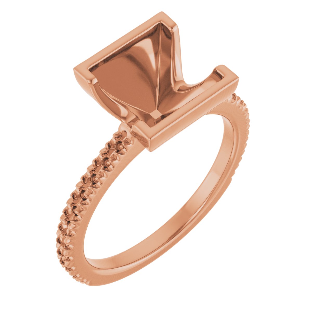 Half-Bezel Engagement Ring