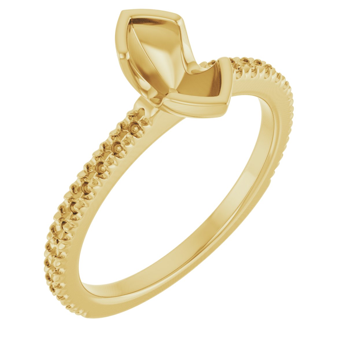 Half-Bezel Engagement Ring