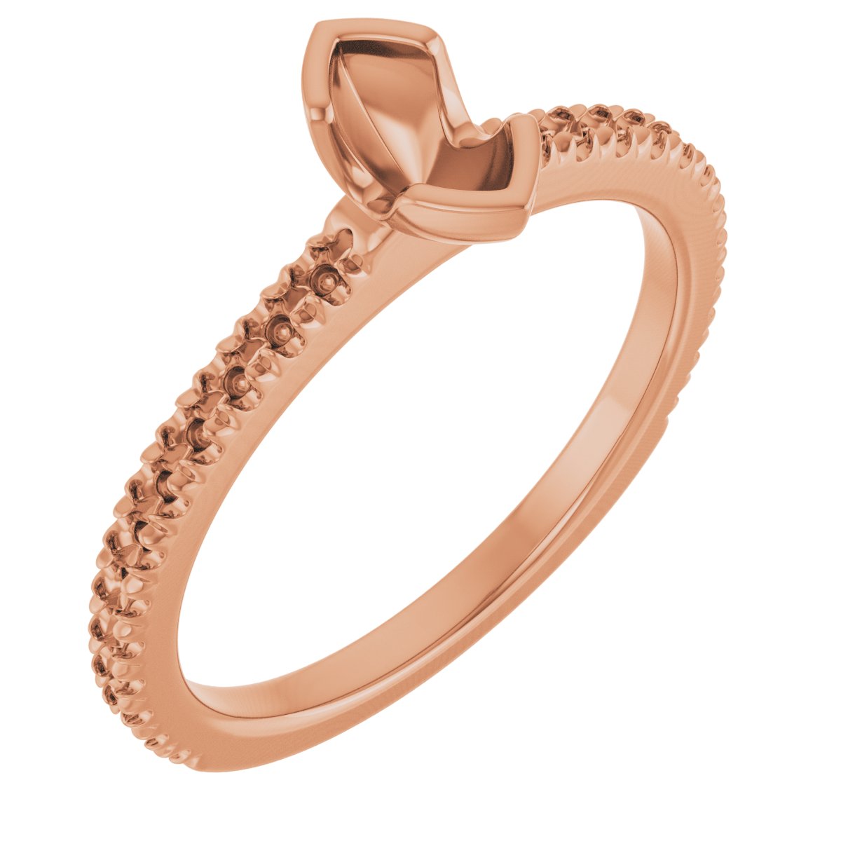 Half-Bezel Engagement Ring