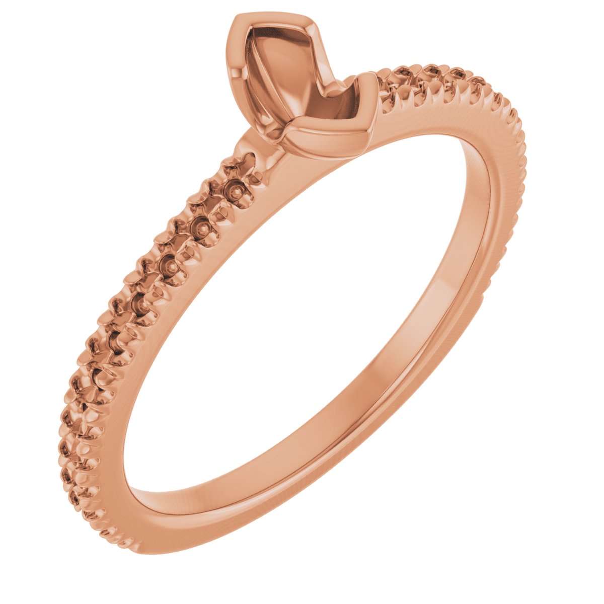 Half-Bezel Engagement Ring