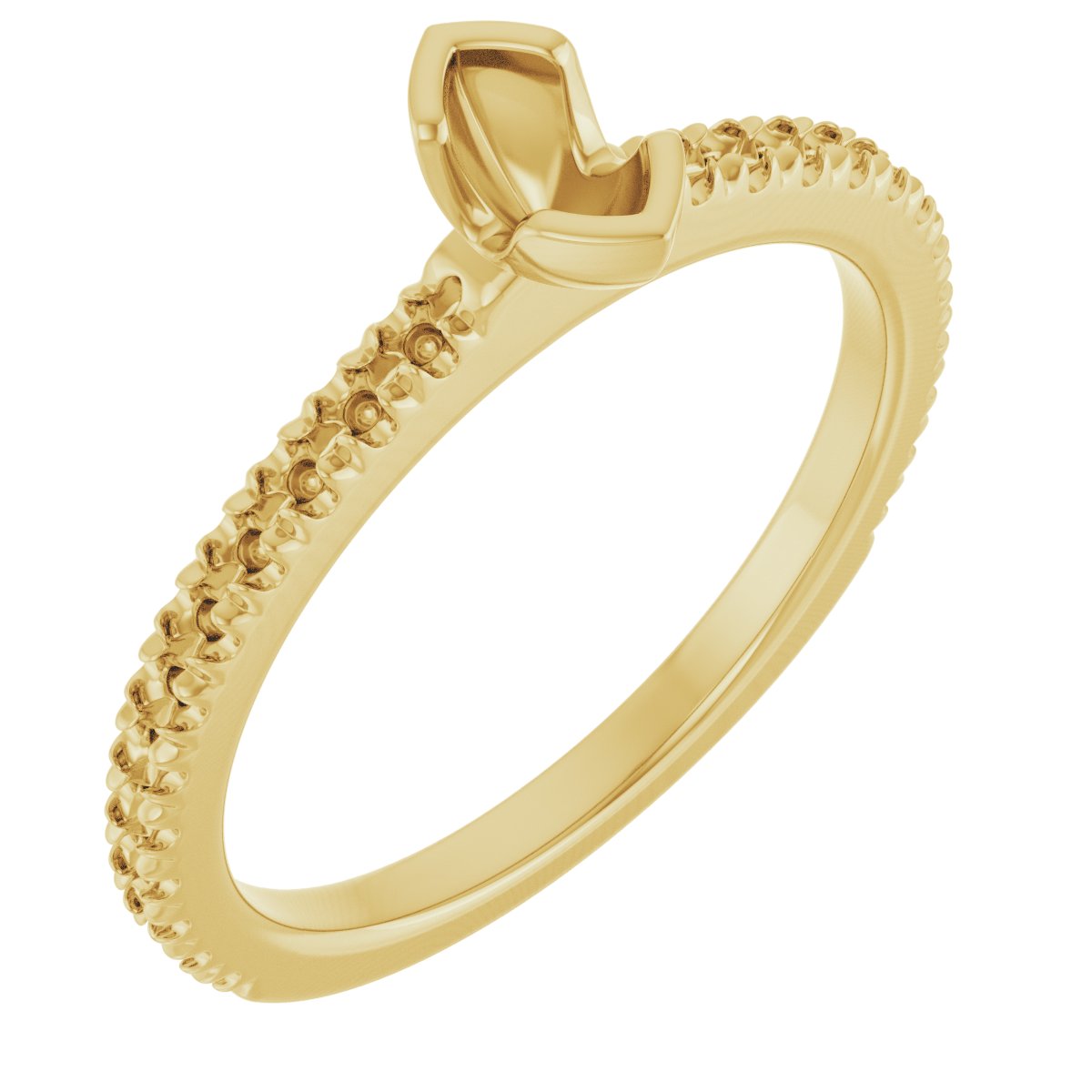 Half-Bezel Engagement Ring