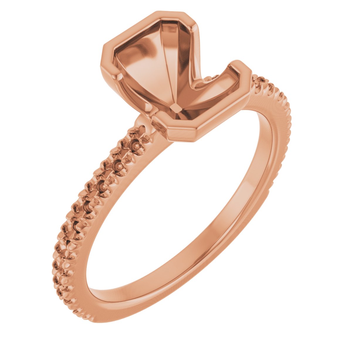 Half-Bezel Engagement Ring
