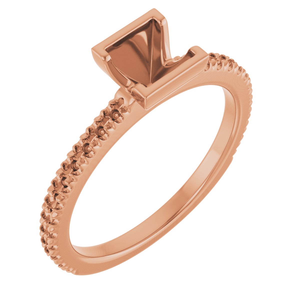 Half-Bezel Engagement Ring