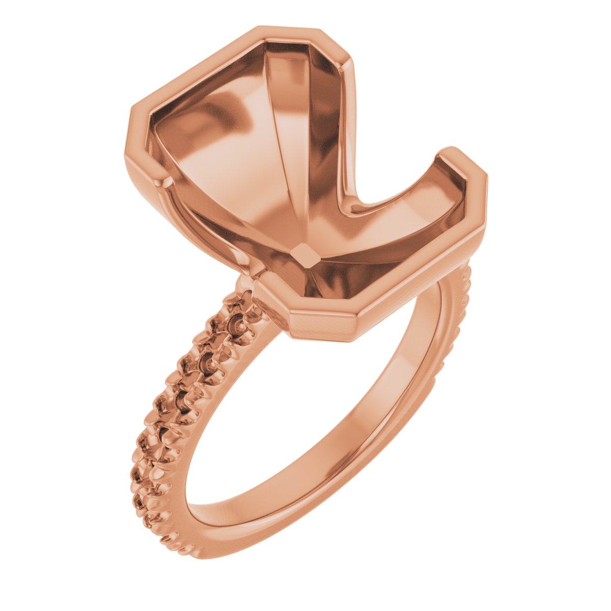 Half-Bezel Engagement Ring