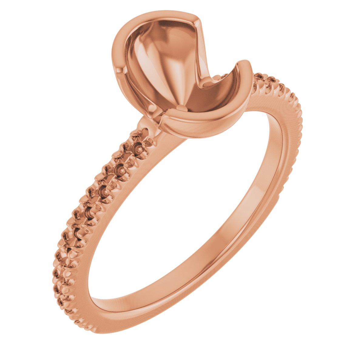 Half-Bezel Engagement Ring