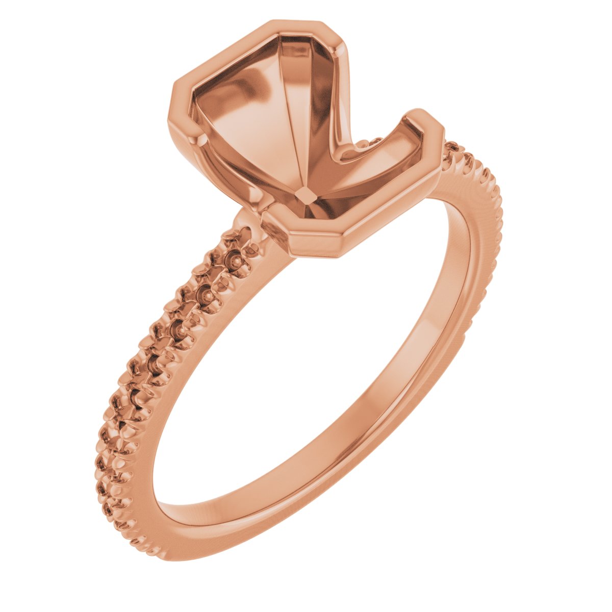 Half-Bezel Engagement Ring