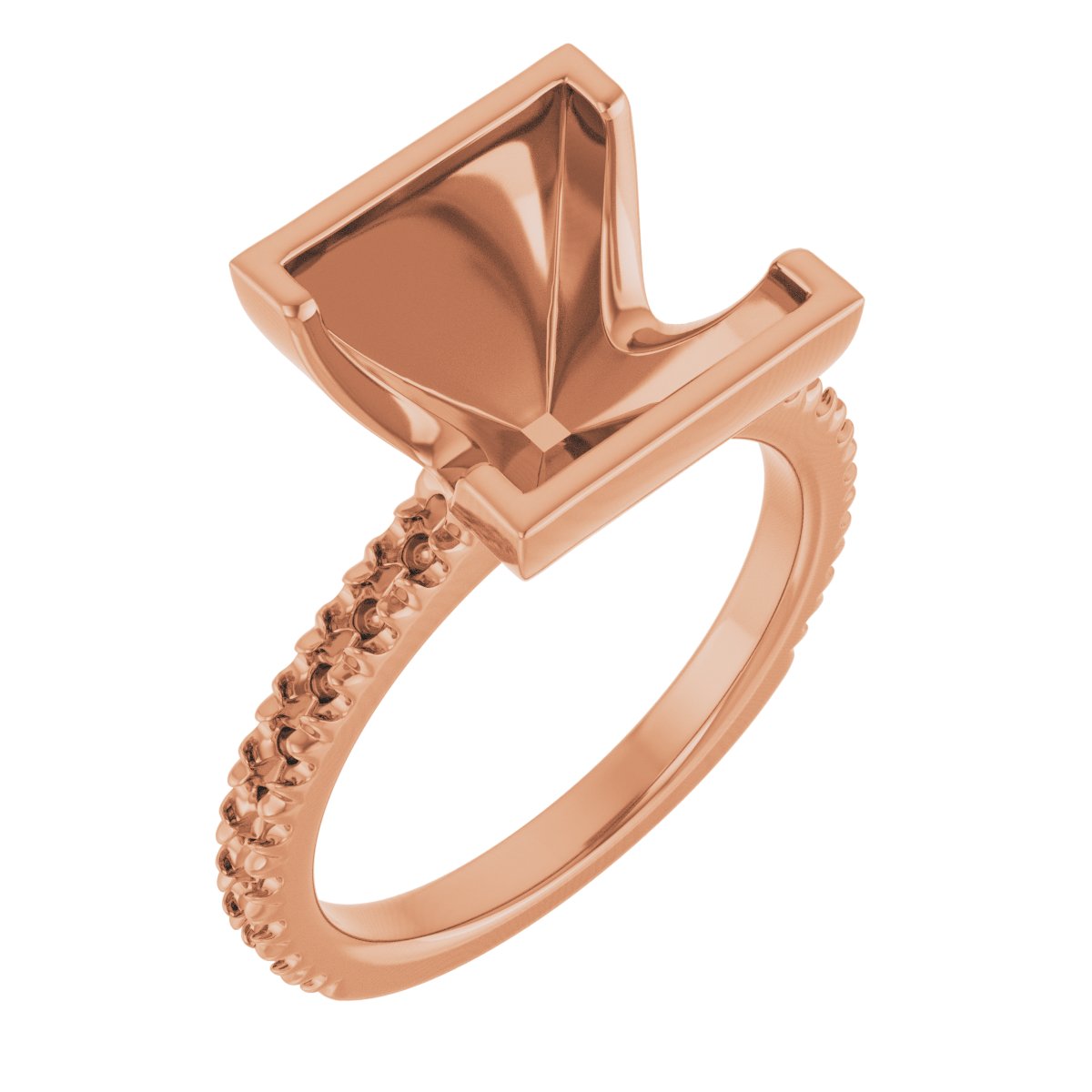 Half-Bezel Engagement Ring