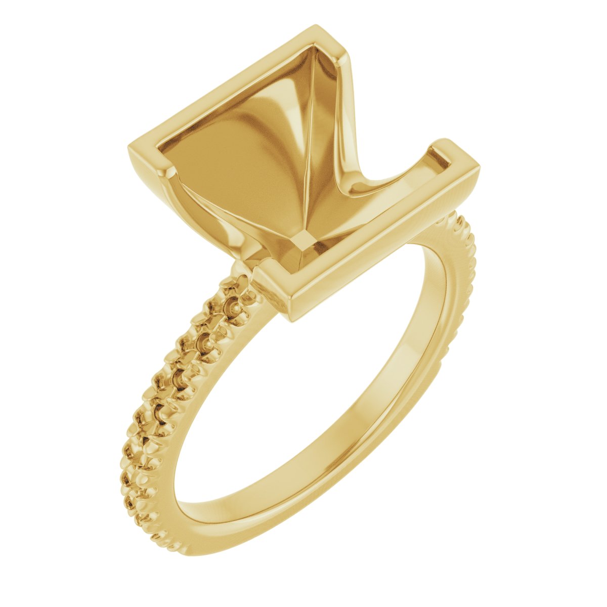 Half-Bezel Engagement Ring