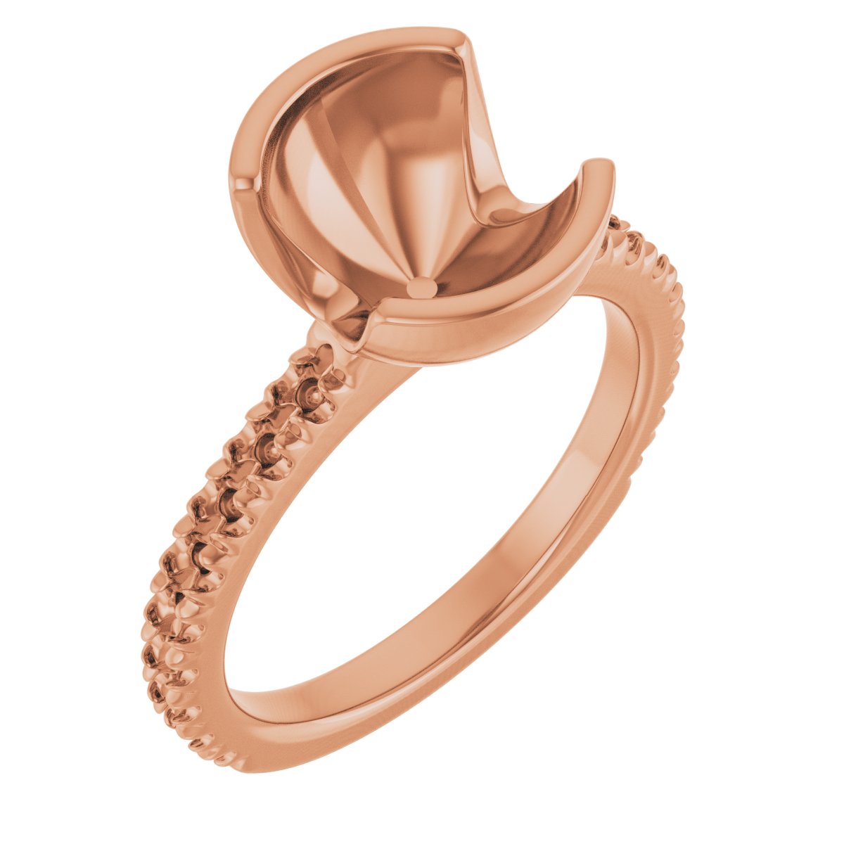 Half-Bezel Engagement Ring