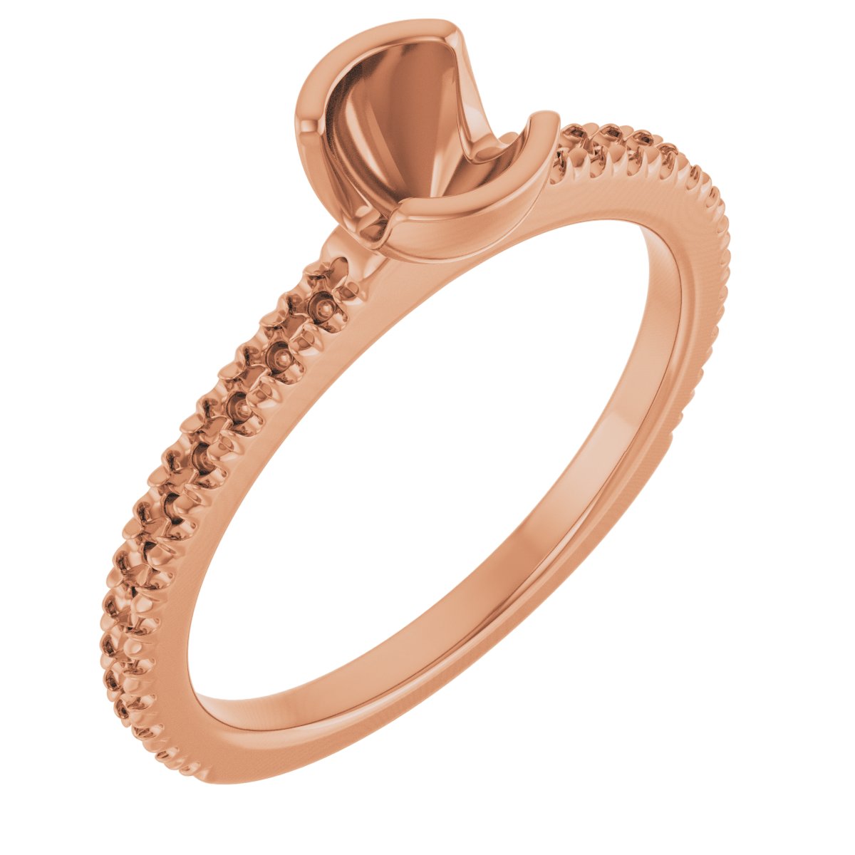 Half-Bezel Engagement Ring