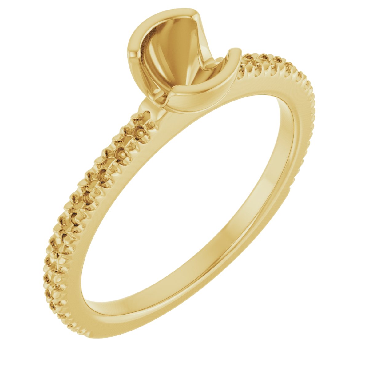 Half-Bezel Engagement Ring