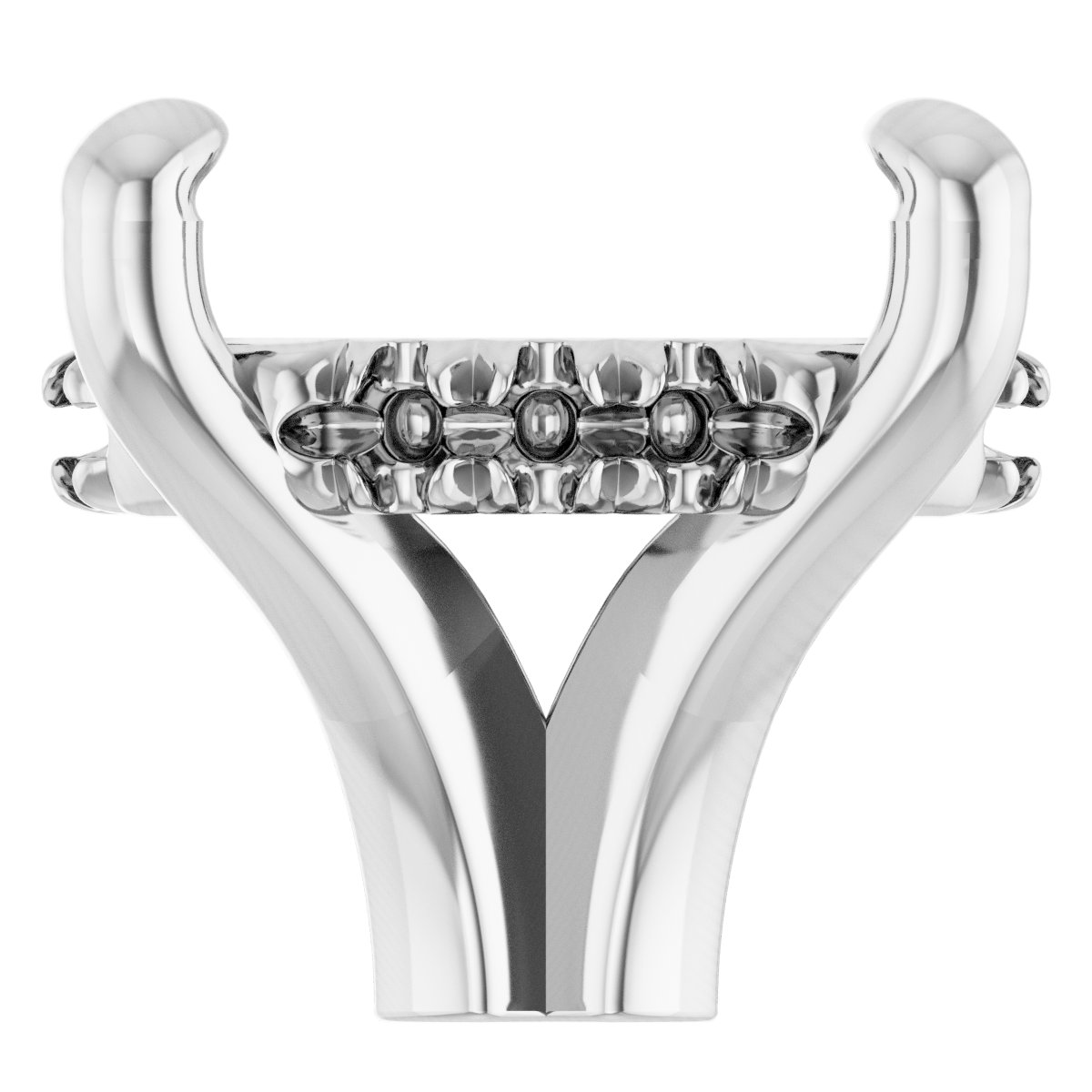 4-Prong Claw Hidden Halo-Style Shank Setting