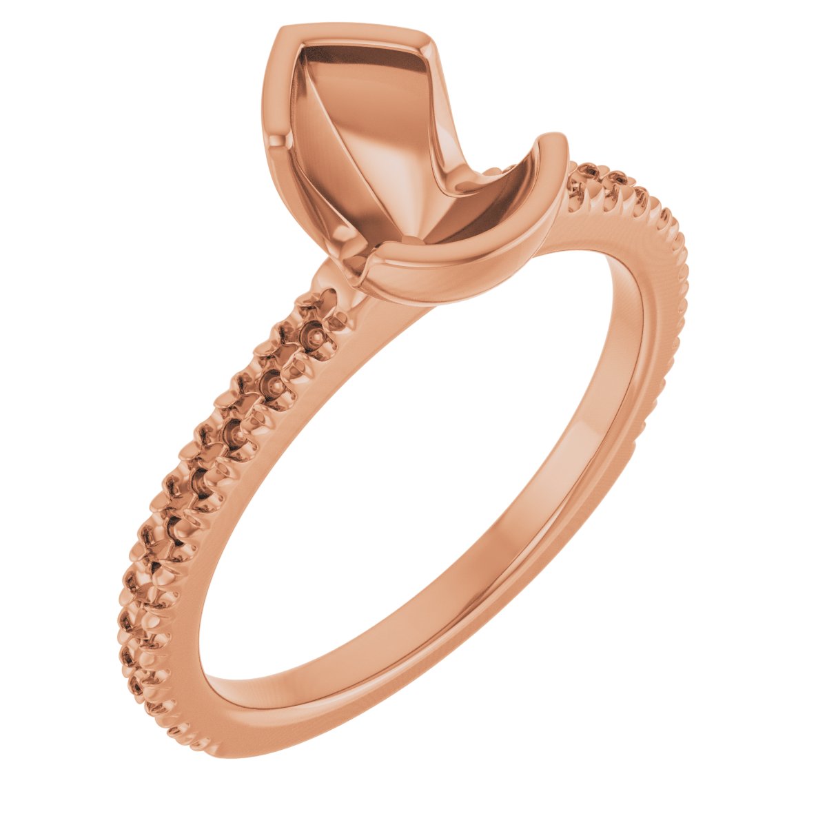 Half-Bezel Engagement Ring