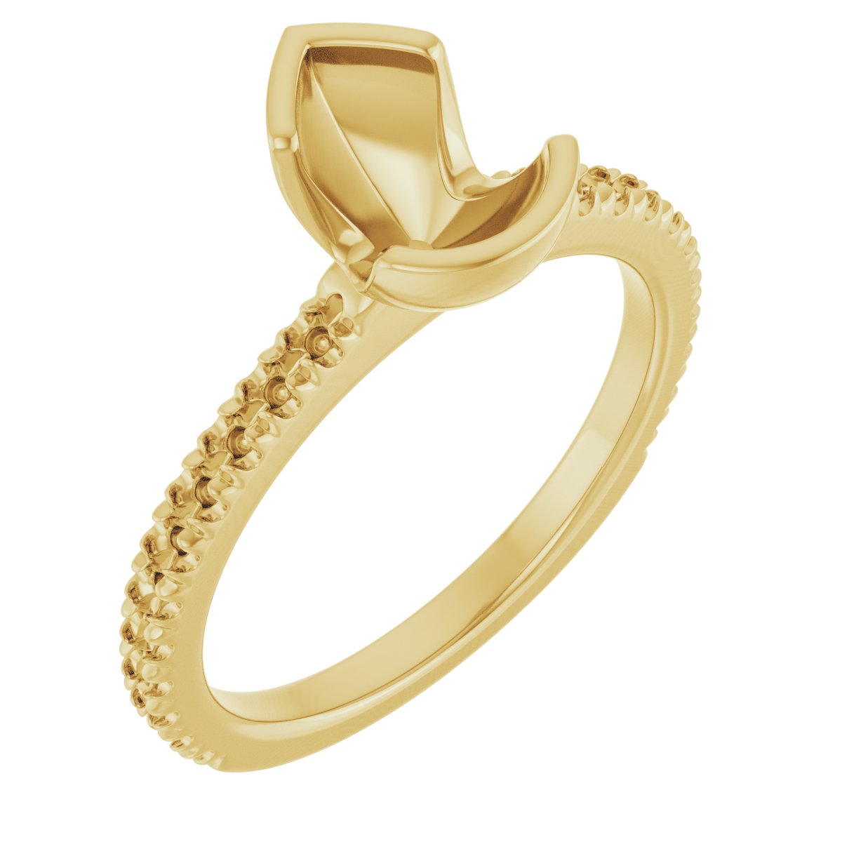 Half-Bezel Engagement Ring