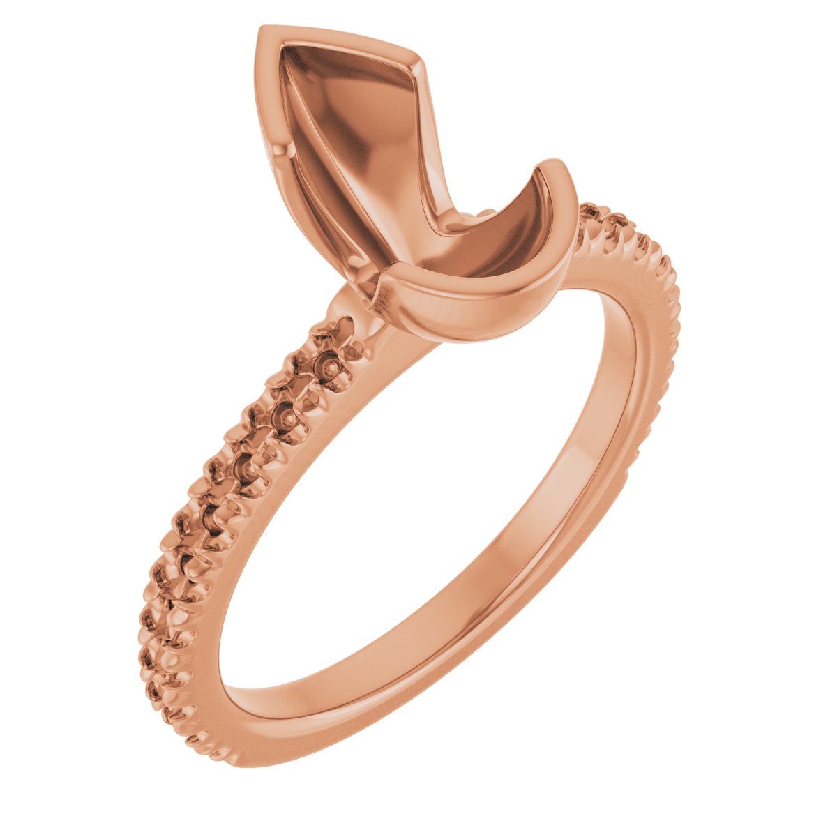 Half-Bezel Engagement Ring