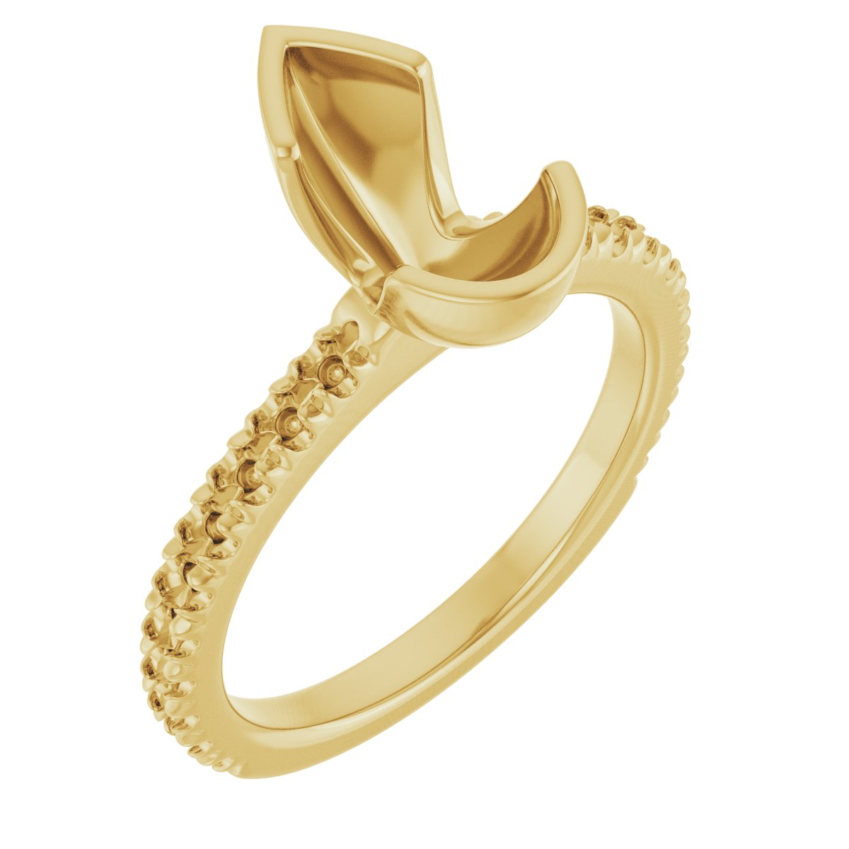 Half-Bezel Engagement Ring