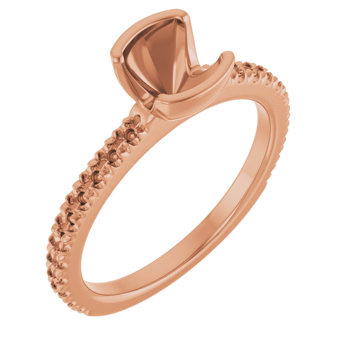 Half-Bezel Engagement Ring