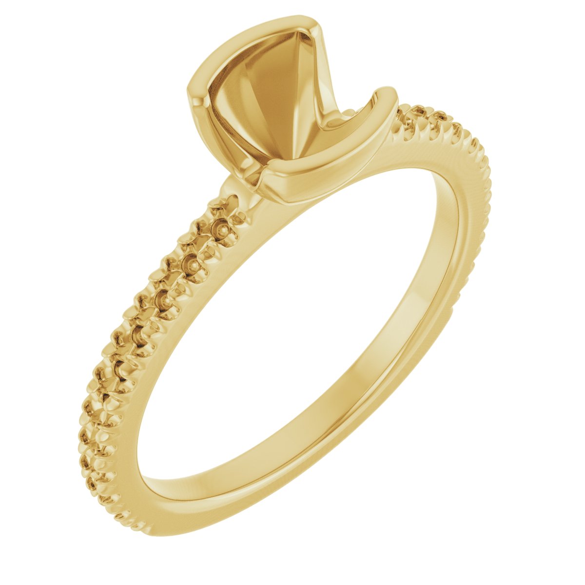 Half-Bezel Engagement Ring