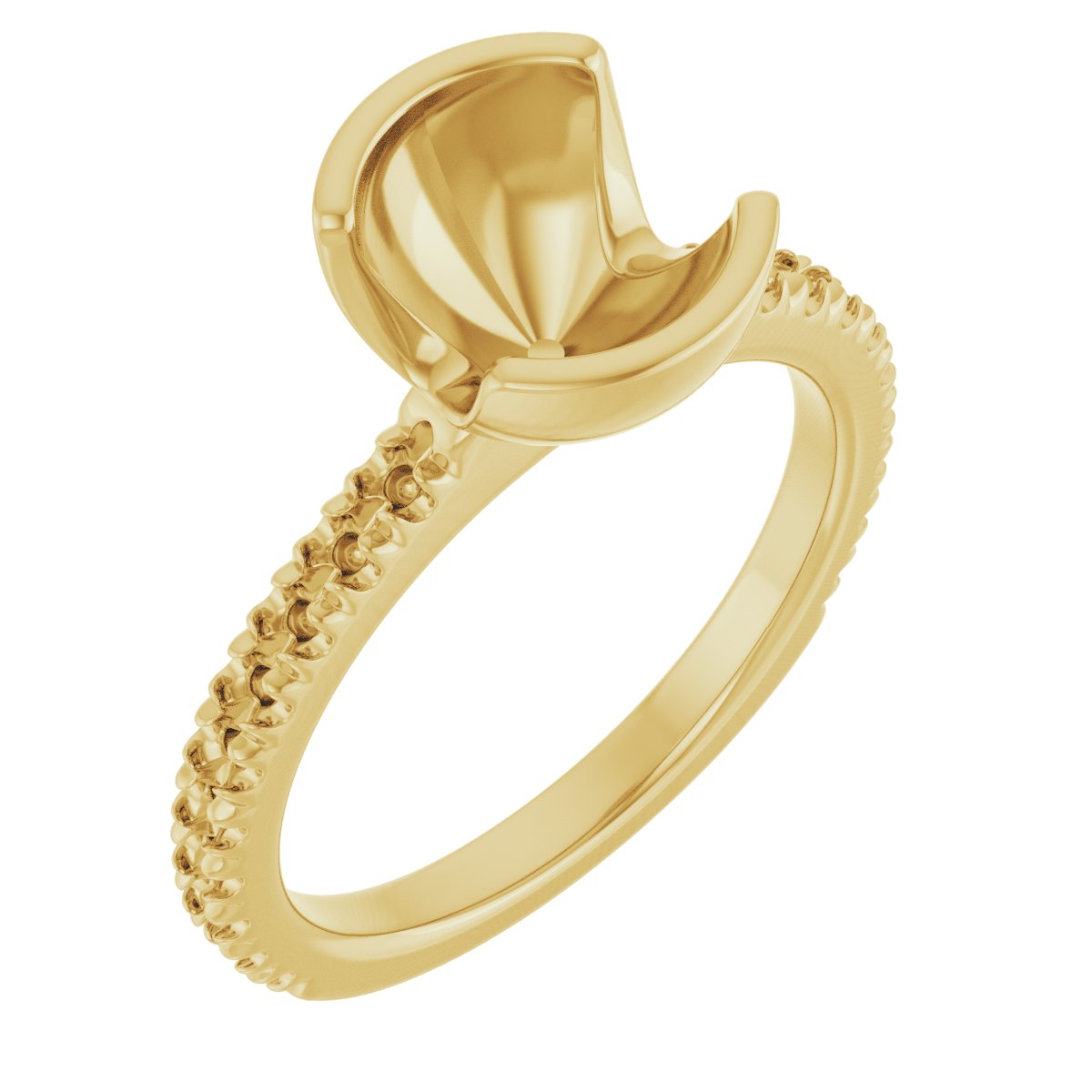 Half-Bezel Engagement Ring