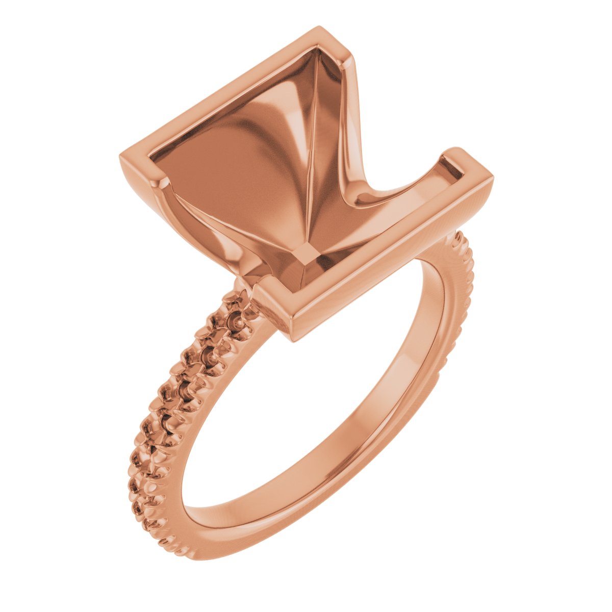 Half-Bezel Engagement Ring