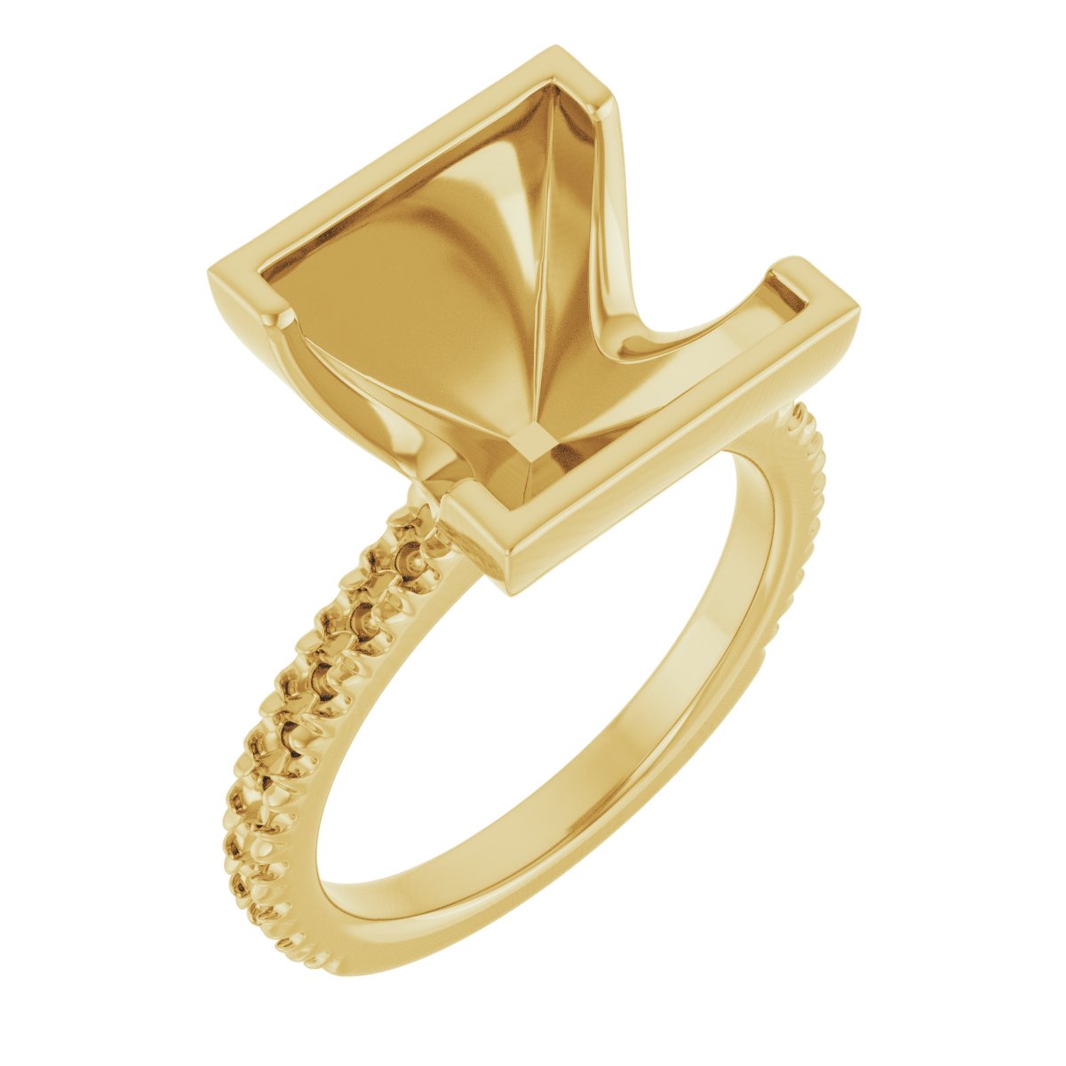 Half-Bezel Engagement Ring