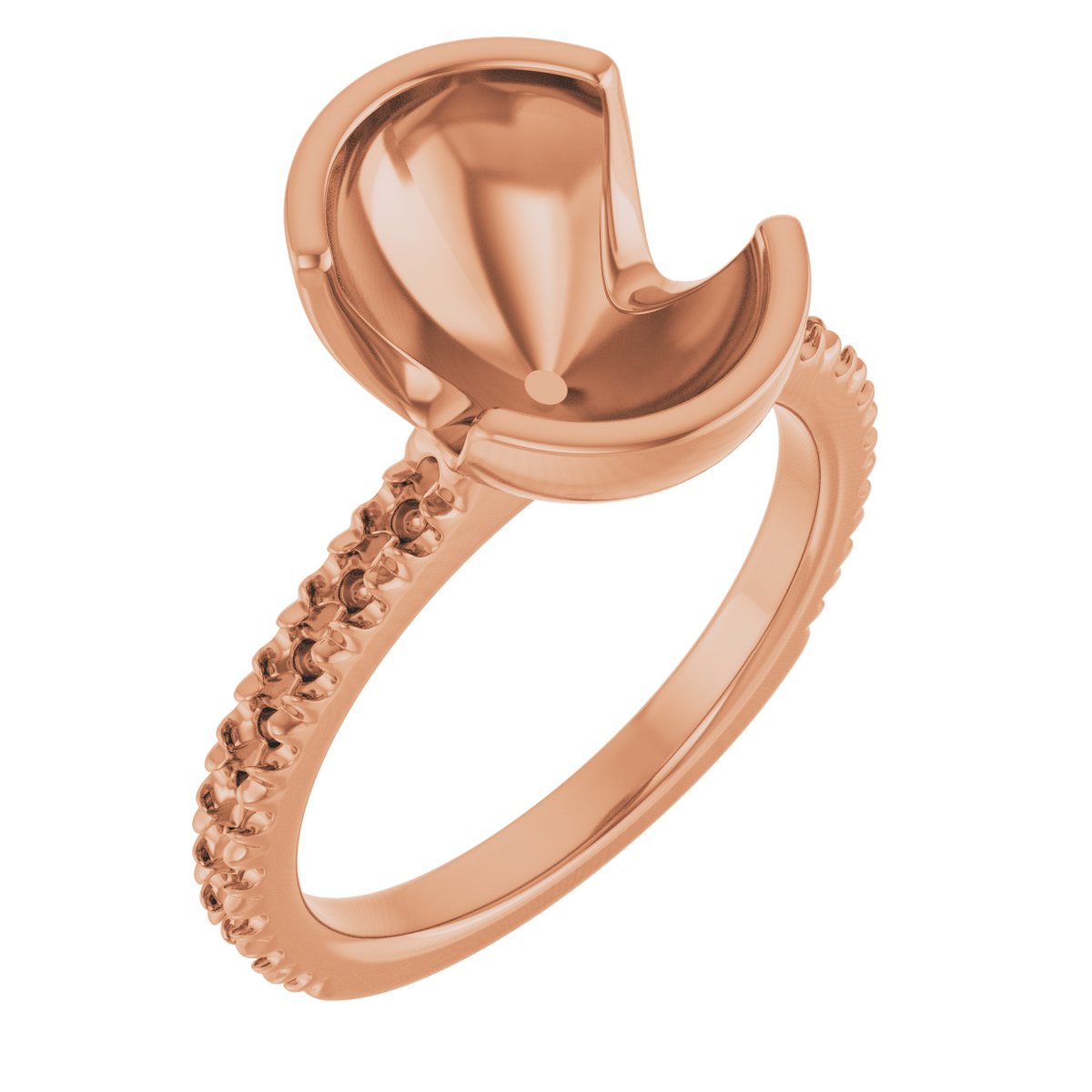 Half-Bezel Engagement Ring