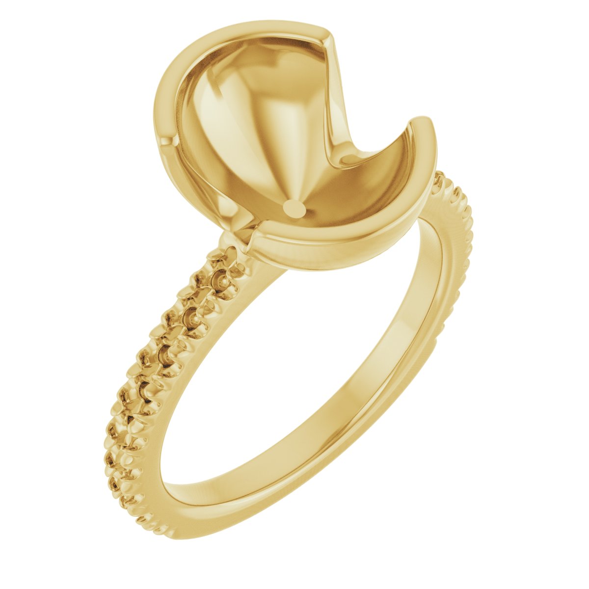 Half-Bezel Engagement Ring