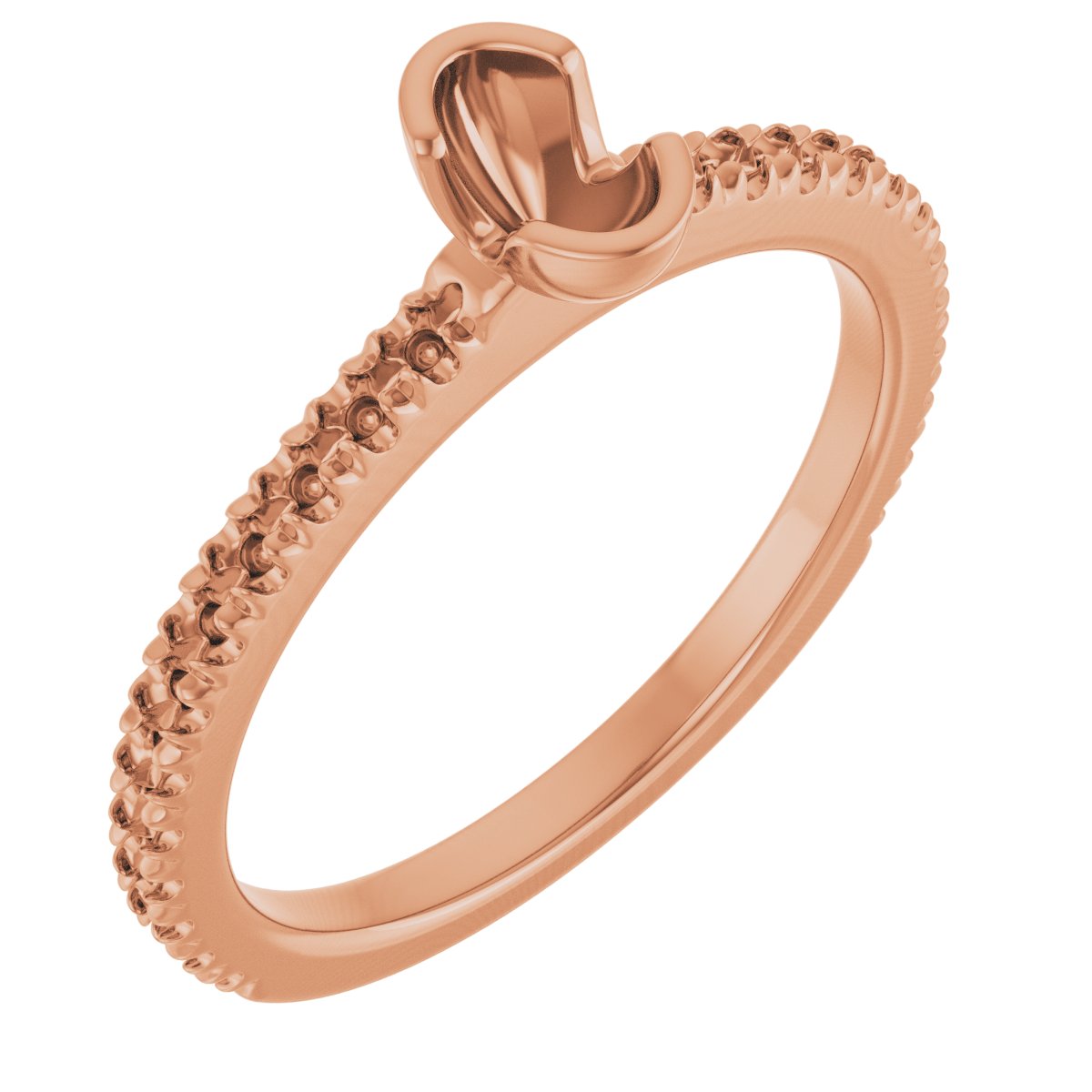 Half-Bezel Engagement Ring